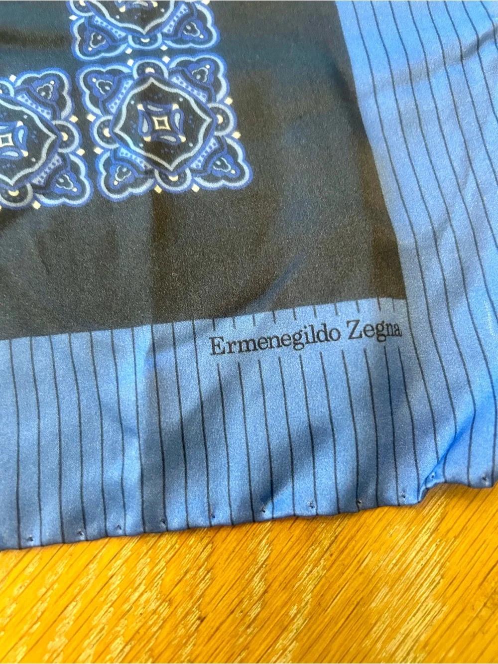 Vintage Ermenegildo Zegna Silk Pocket Square Hair and Purse Scarf